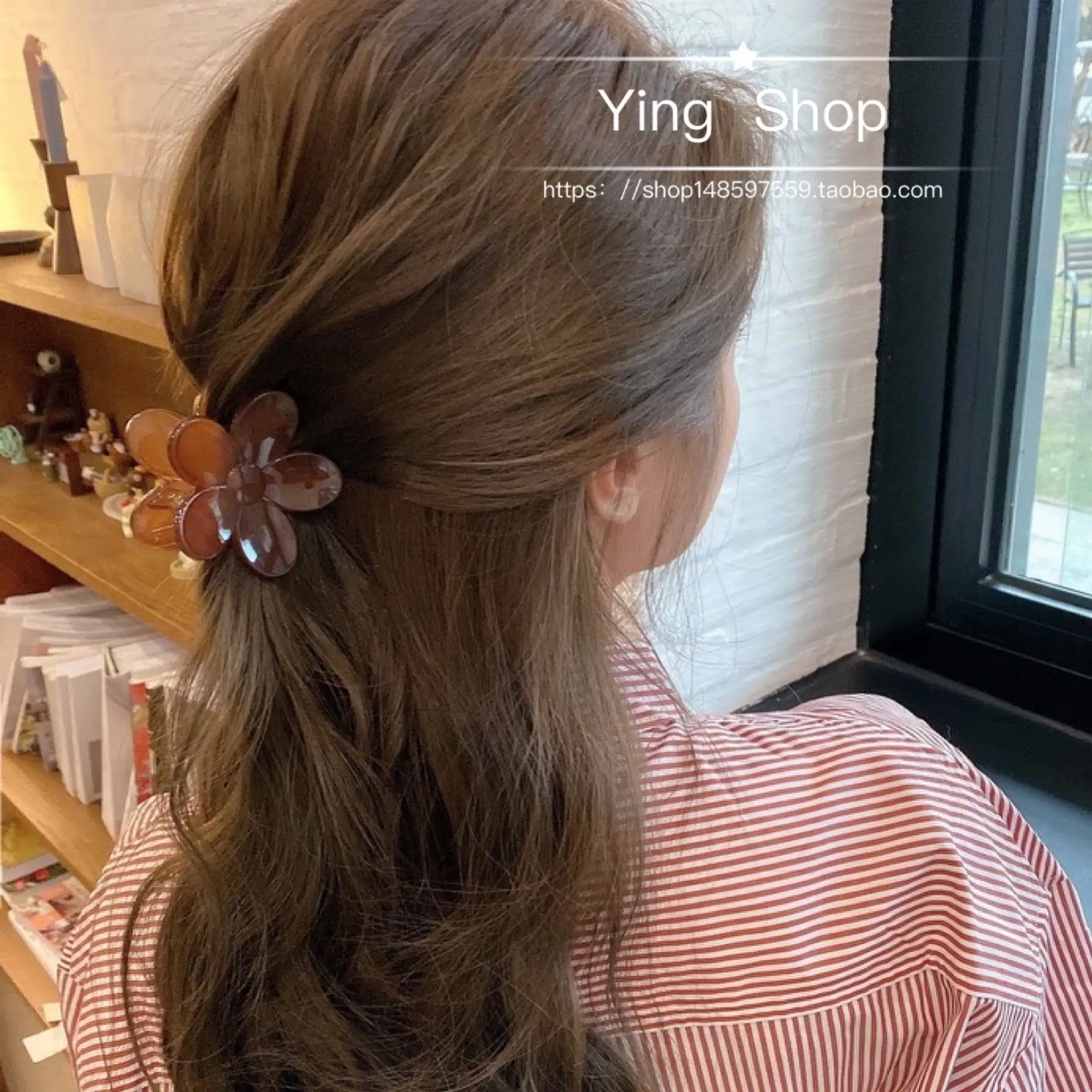 

Классический пластиковый брендовый новый милый цветочный дизайн Yinminez 6 см, средний размер, зажим для волос для женщин и девушек, модные аксессуары с большими крапанами