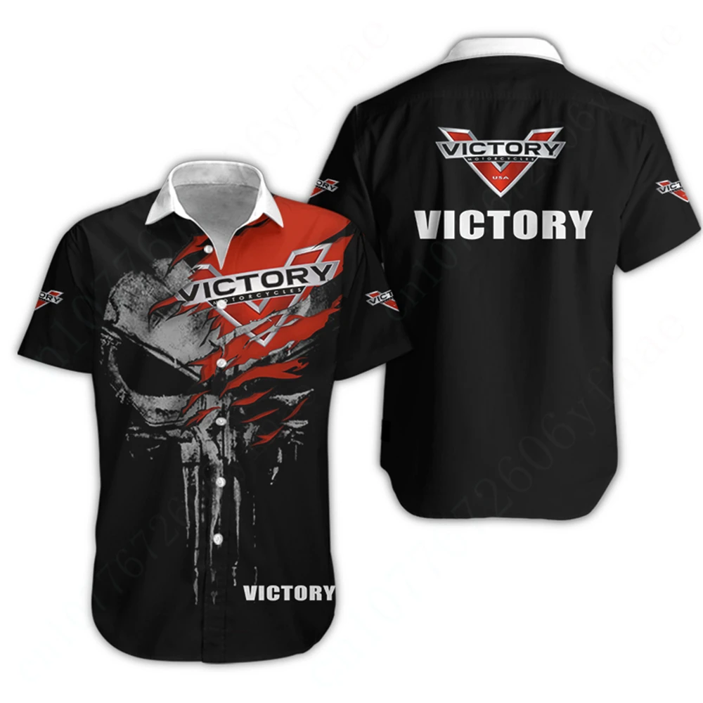 Victory blus kasual uniseks, pakaian kaus ukuran besar, blus Anime Harajuku kancing kardigan mewah untuk pria dan wanita