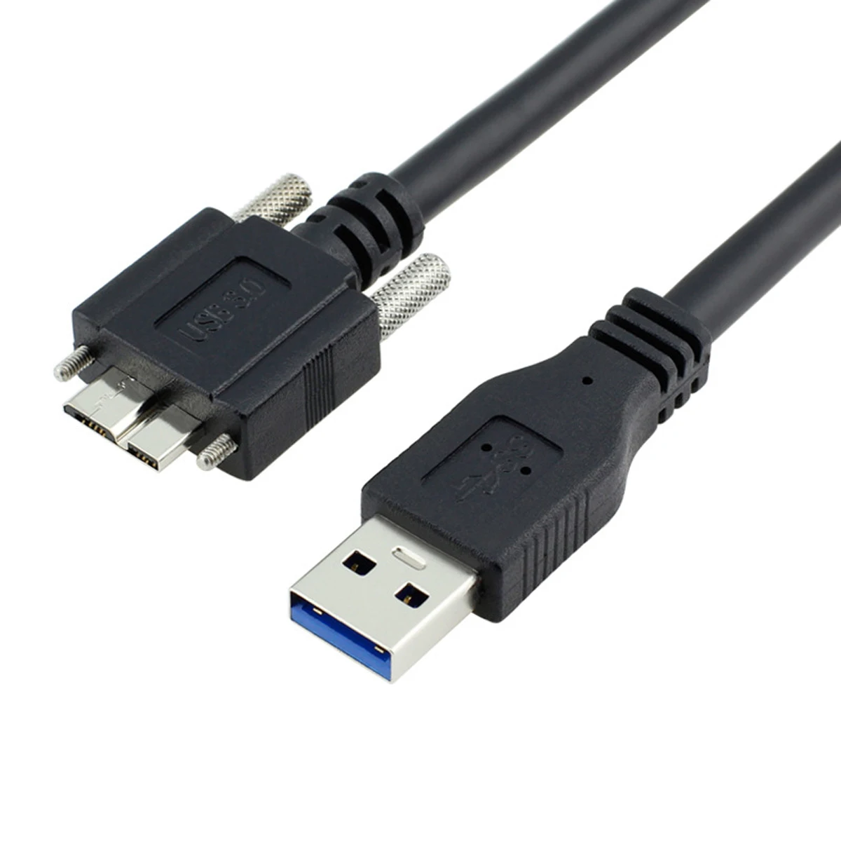 Cablecc  USB 3.0 A type Cable Male to Micro USB 3.0 B Male with Mount Panel Screws for Hard Disk Mobile Phone