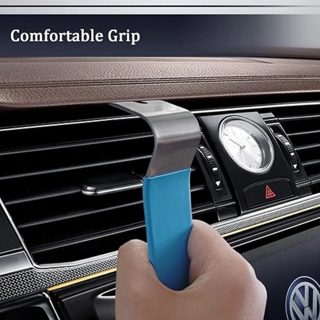 Outil de retrait de garniture automatique 6 pièces, outil de levier de retrait de fixation en acier inoxydable, outil de retrait de panneau pour tableau de bord de panneau de porte de voiture