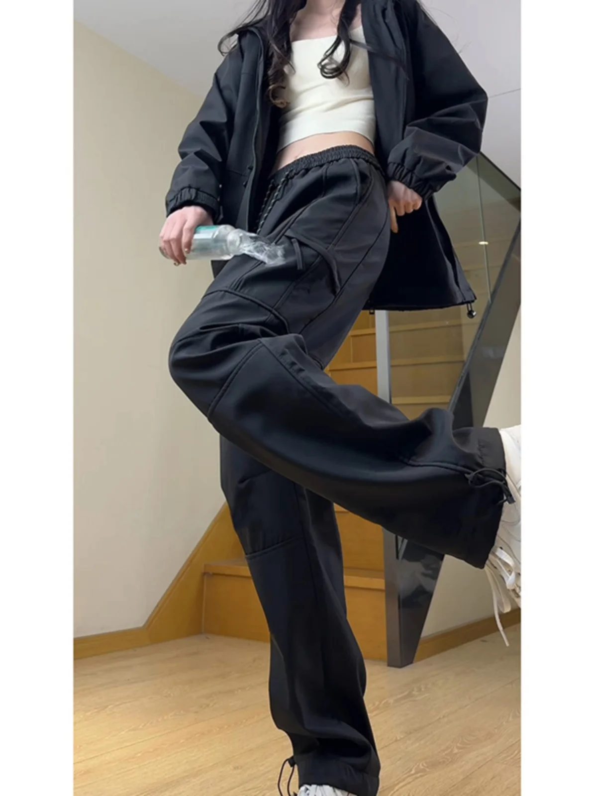 

Мужские зимние лыжные брюки на флисовой подкладке, устойчивые к экстремальным холодам, водонепроницаемые, с низкой талией, прямые, повседневные