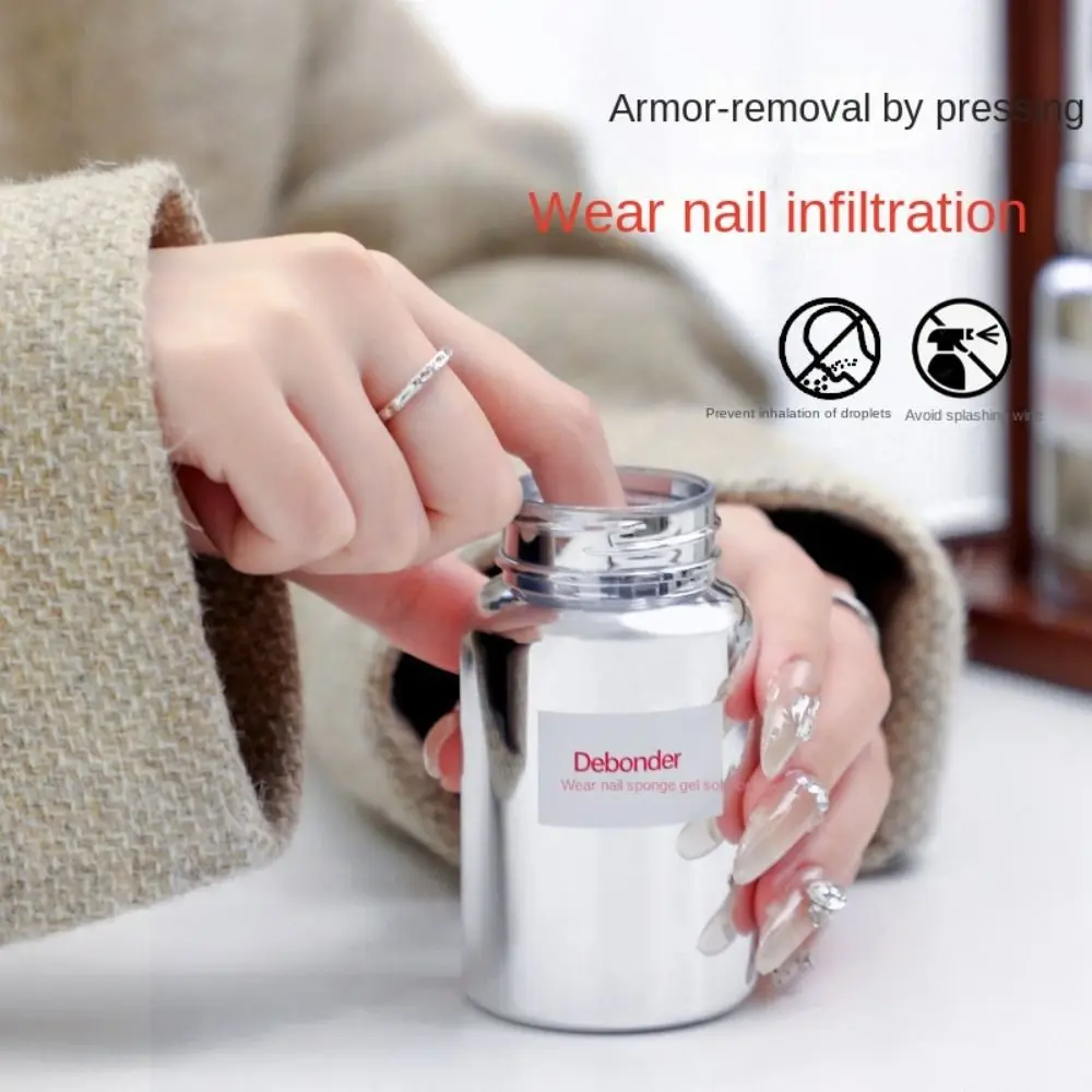 Nieuwe 80 ml Nagels Lijm Remover Press-on Spons nagellak remover Herbruikbare Verwijderen Nagel benodigdheden gereedschap Press-on nagels