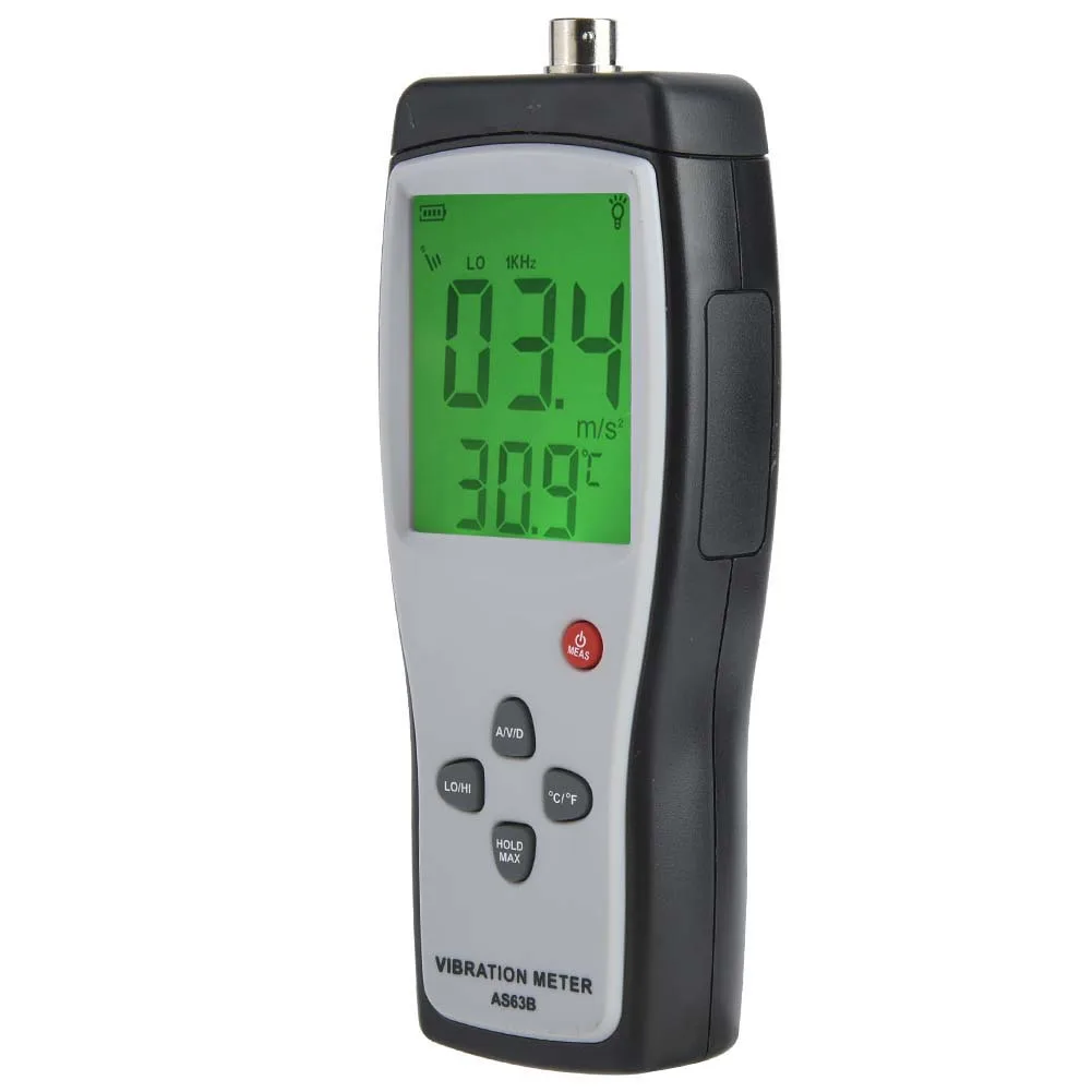 Vibration Analyzer Tester Vibrometer LCD Vibration Tester Meter Vibrometer Gauge Analyzer Vibration Tester AS63B