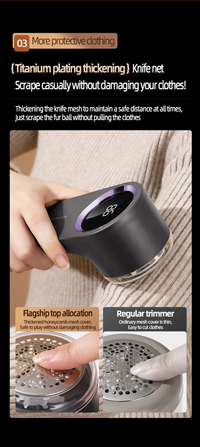 Lint Remover USB Charging Electric Pellet Machine Hair Ball Lint Trimmer Portable Electric Clothes Lint Machine High-speed Moto