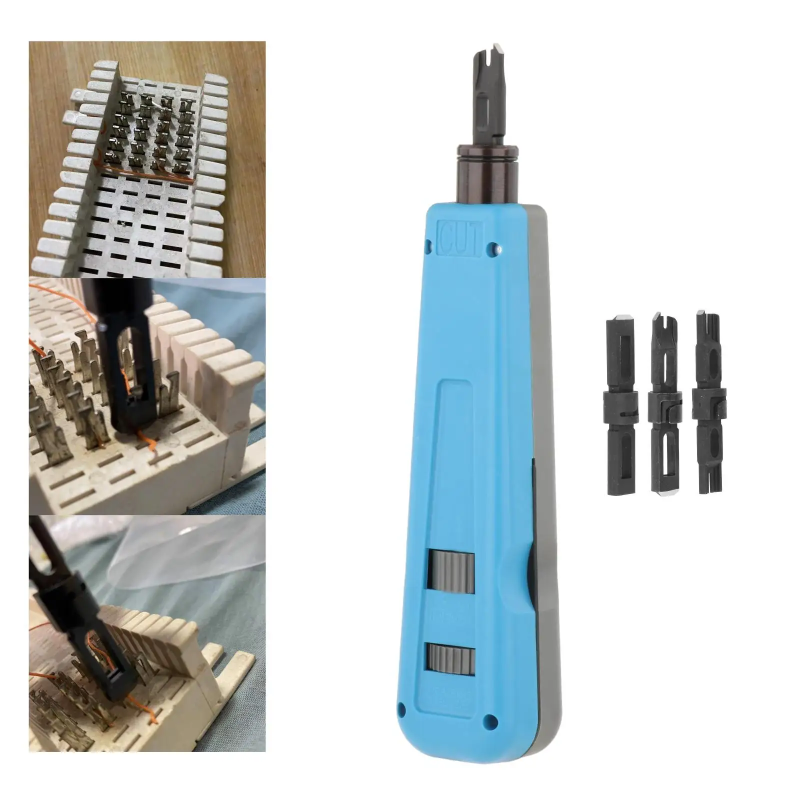 Punch Down Tool with 110/66 110/88 Blade Professional Universal Impact Terminal Insertion Tools Multi Function for LAN Ethernet