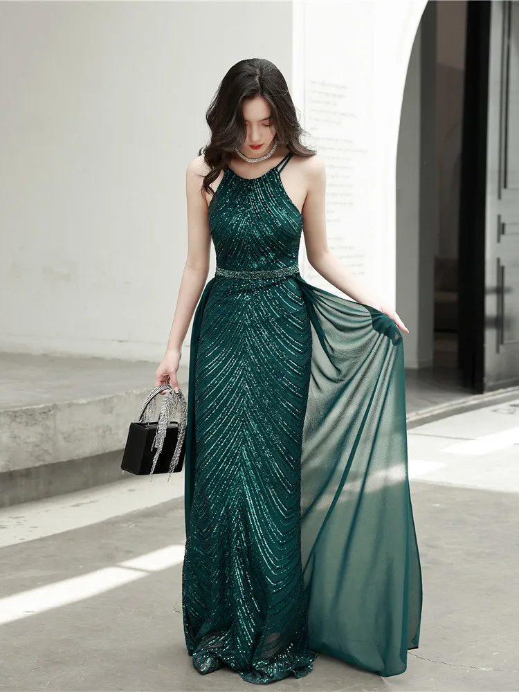 

Новое вечернее платье 2024 года: роскошное, сексуальное, облегающее, блестящее, с эффектом «рыбий хвост», с открытыми плечами, для торжественных мероприятий.