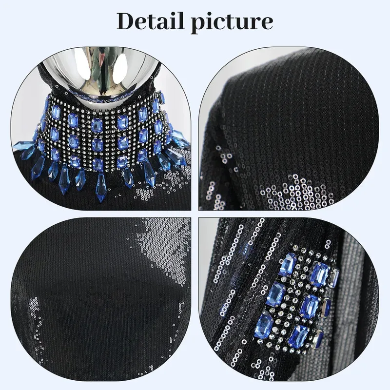 Anime Costume Snow Queen White Evil Cosplay Fantasy Black Long Dress Crown Halloween Party Costumw;3'f,6;t.8' view 4