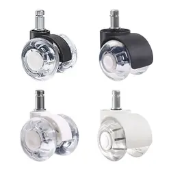 Universal Mute Wheel Office Chair Caster Swivel Rubber Soft Safe Rollers Furniture Hardware Chair Wheels for Desk Office