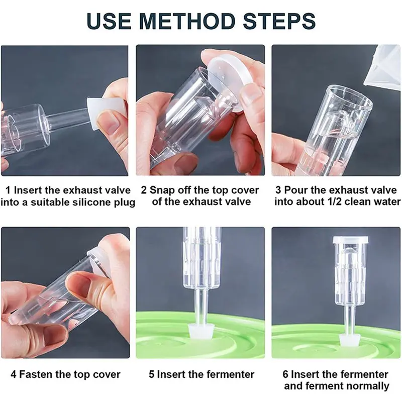 DT19-12X Airlocks For Fermenting,Fermentation Airlock With Silicone Grommet, For Preservation,Brewing,Beer, Wine, Sauerkraut