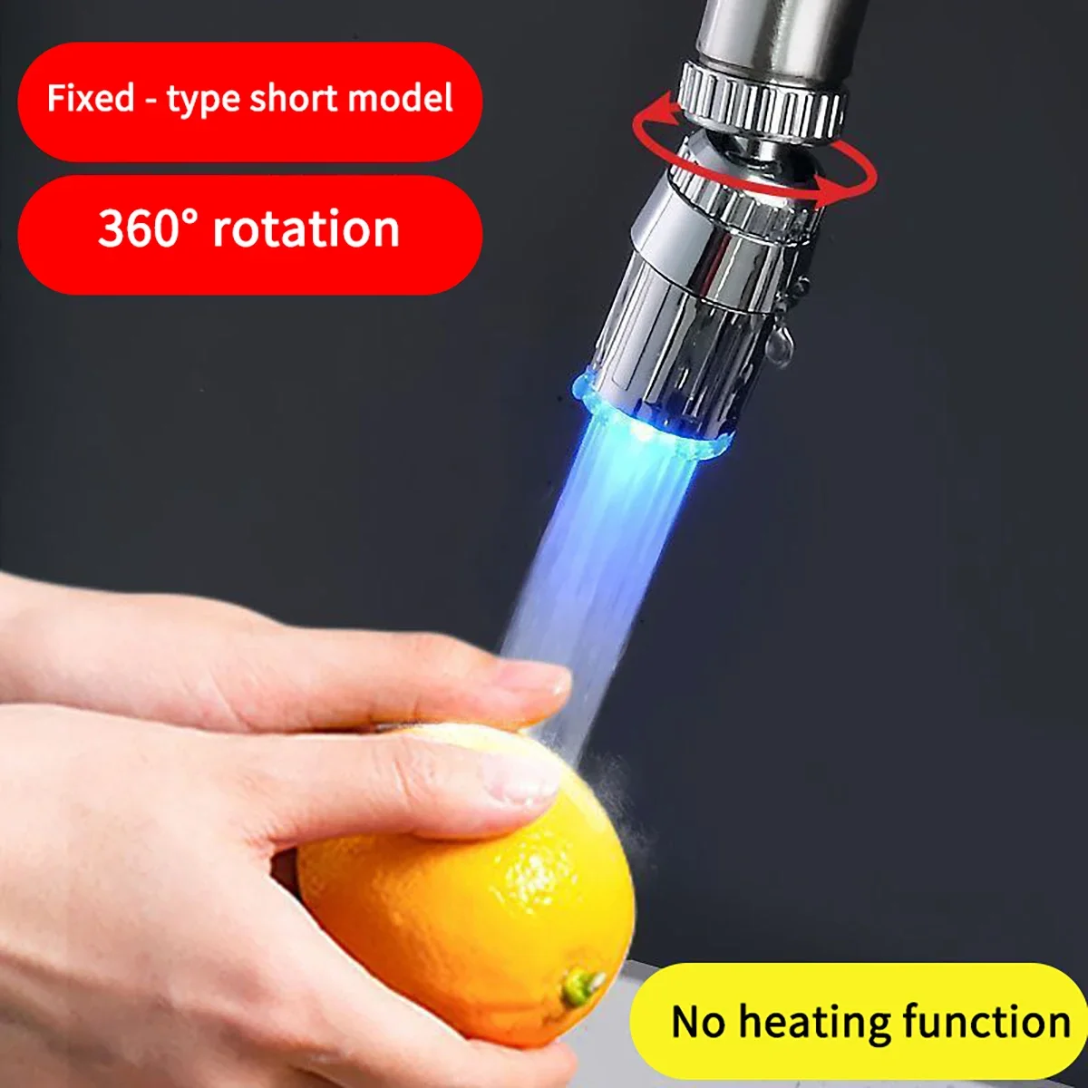 LED Temperature Sensitive Faucet Water Saving Kitchen Bathroom Sensor 7 Color Change Faucet Head Aerator Tap Nozzle Shower