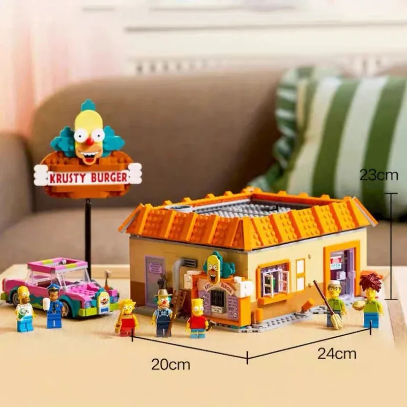 10352 Neues Hamburger-Restaurant-Baustein-Set, kreatives Lernspielzeug, Kindergeschenk, Weihnachtsgeschenk