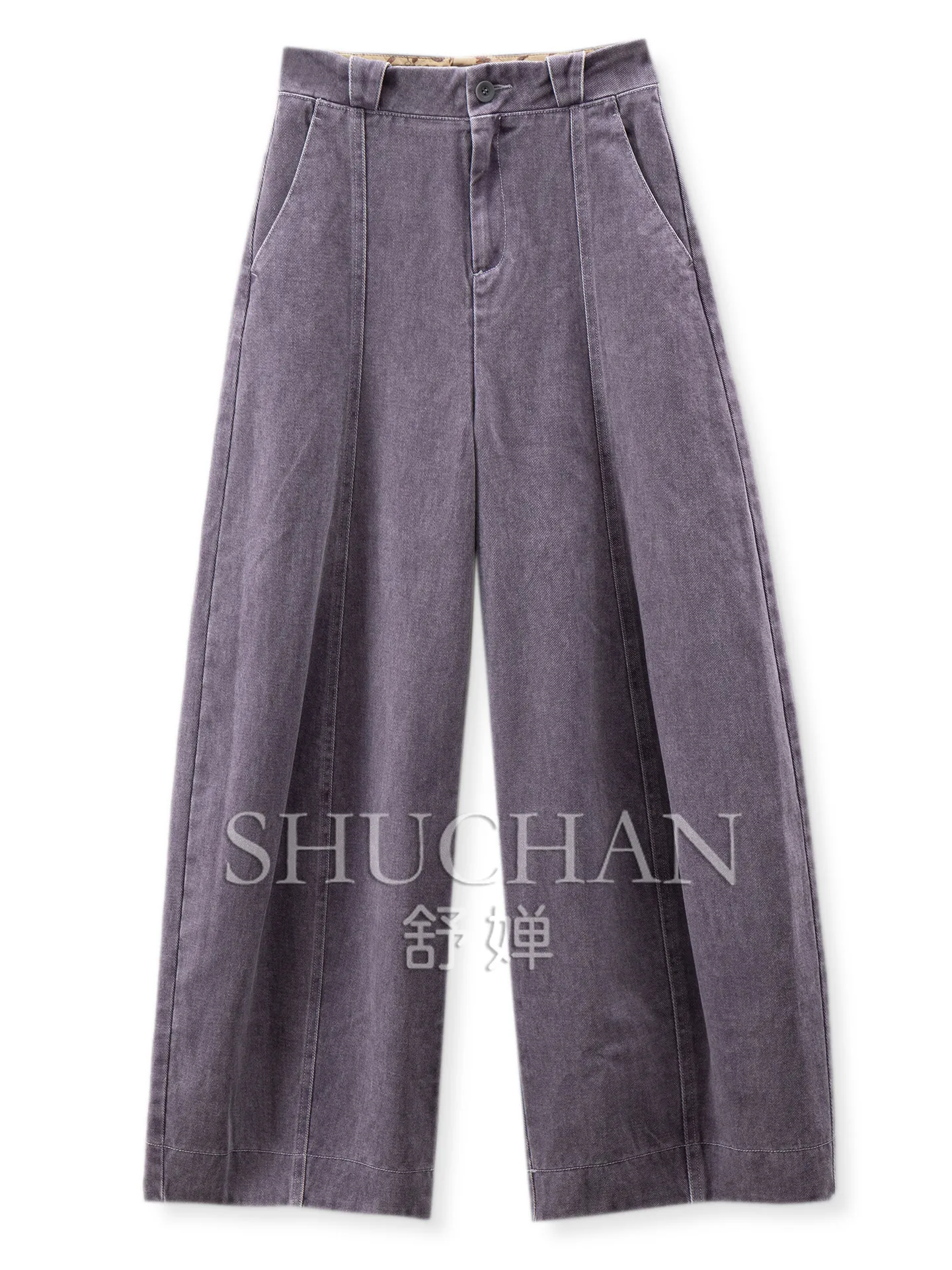 Washed 100% Cotton Wide Leg Sickle Pants Women's E359 Pantalones De Mujer Korean Style Pants Women