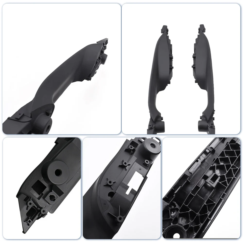 الباب الأمامي الداخلي مقبض داخلي سحب مسند الذراع الناقل الأسود لسيارات BMW 7 Series F01 F02 51419160851 أسود أمامي خلفي #5