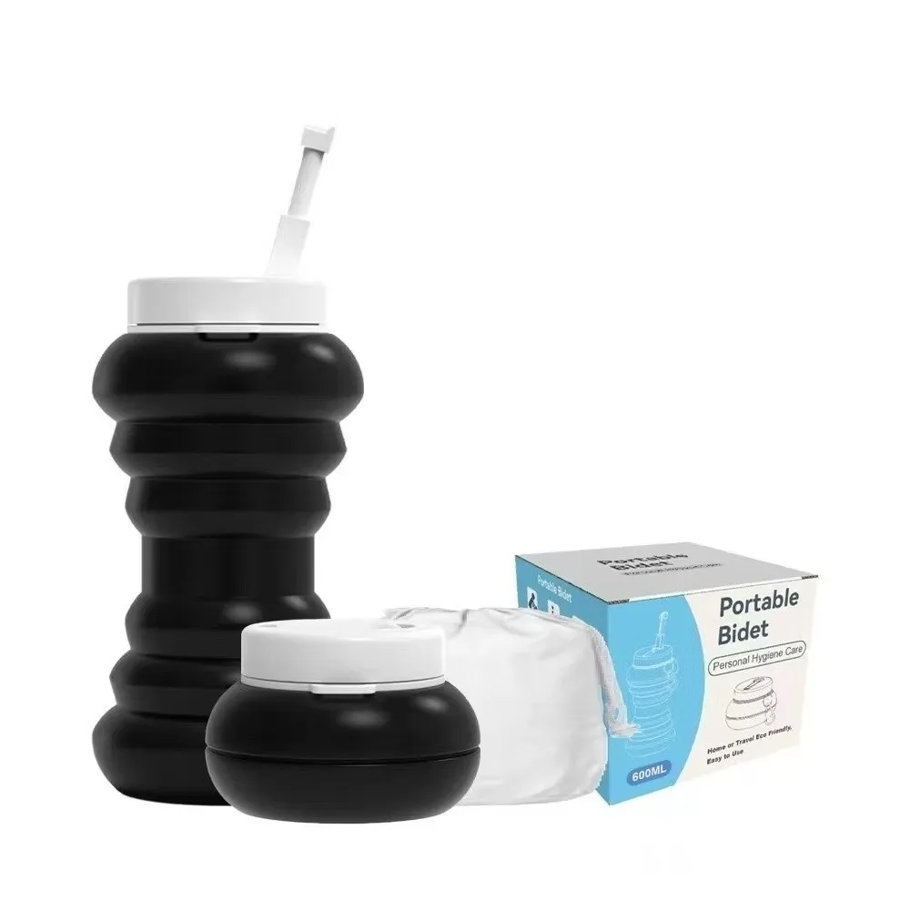 600 مللي سعة كبيرة المحمولة رذاذ بيديت المحمولة للطي طوي أنثى غسالة الري قابلة لإعادة الاستخدام عملية يدوية #1