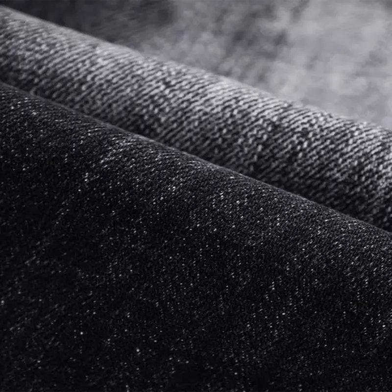 Street Fashion Men Jeans High Quality Retro Black Blue Stretch Slim Fit Ripped Jeans Men Patched Designer Hip Hop Denim Pants