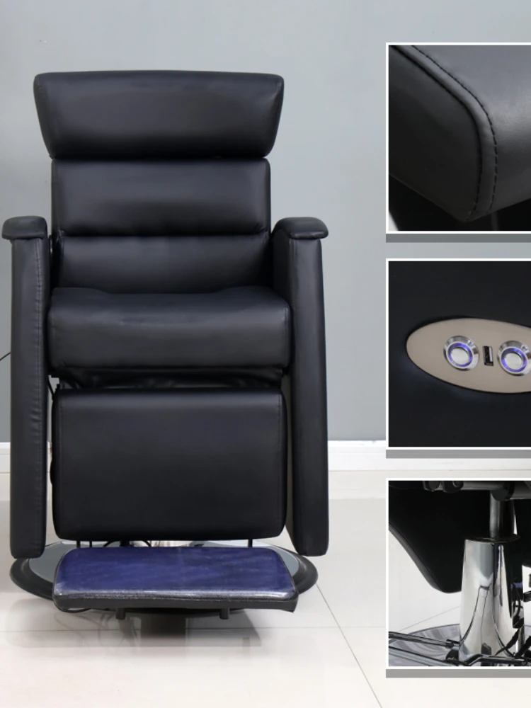 Electric hair chair, hair exclusive foldable hair exclusive hair care chair, men's oil head large chair,