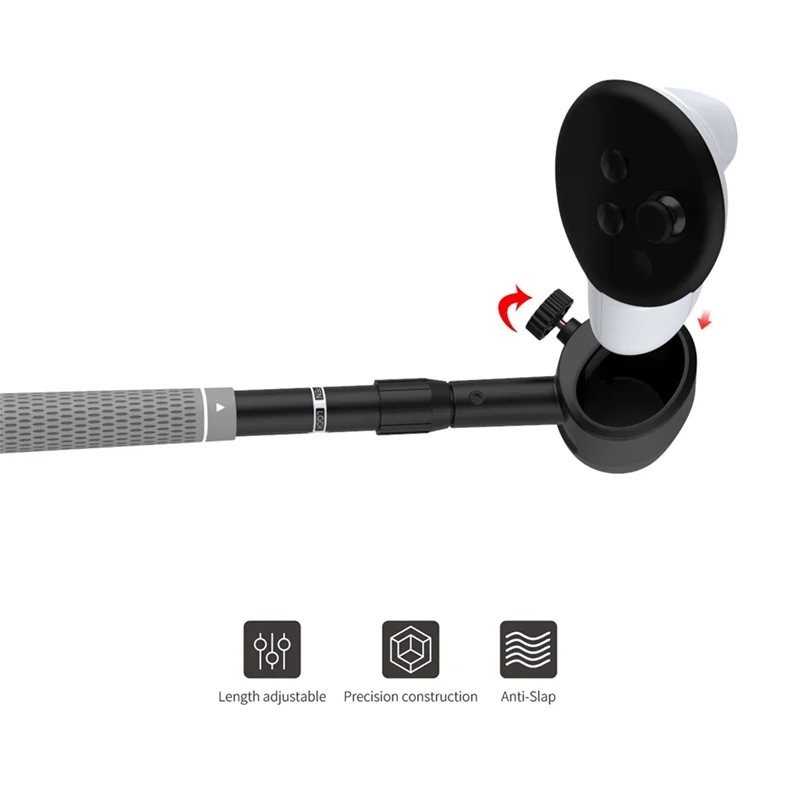 Reliablevr Golf Club Handle Grip Attachment Non-Slip VR Golf Club Grip 80 Degree Keep Tracking For Meta Quest 3S/Quest 3/Quest 2