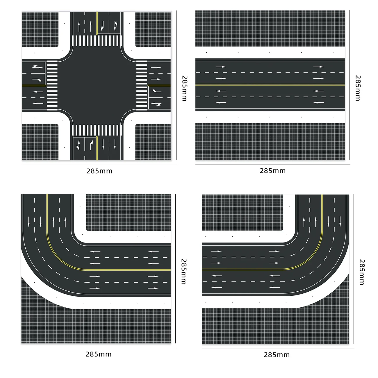 1:150 Scale Simulation Miniature City Road Highway Model Street Scene Layout Building Sand Table Street Diorama Materials