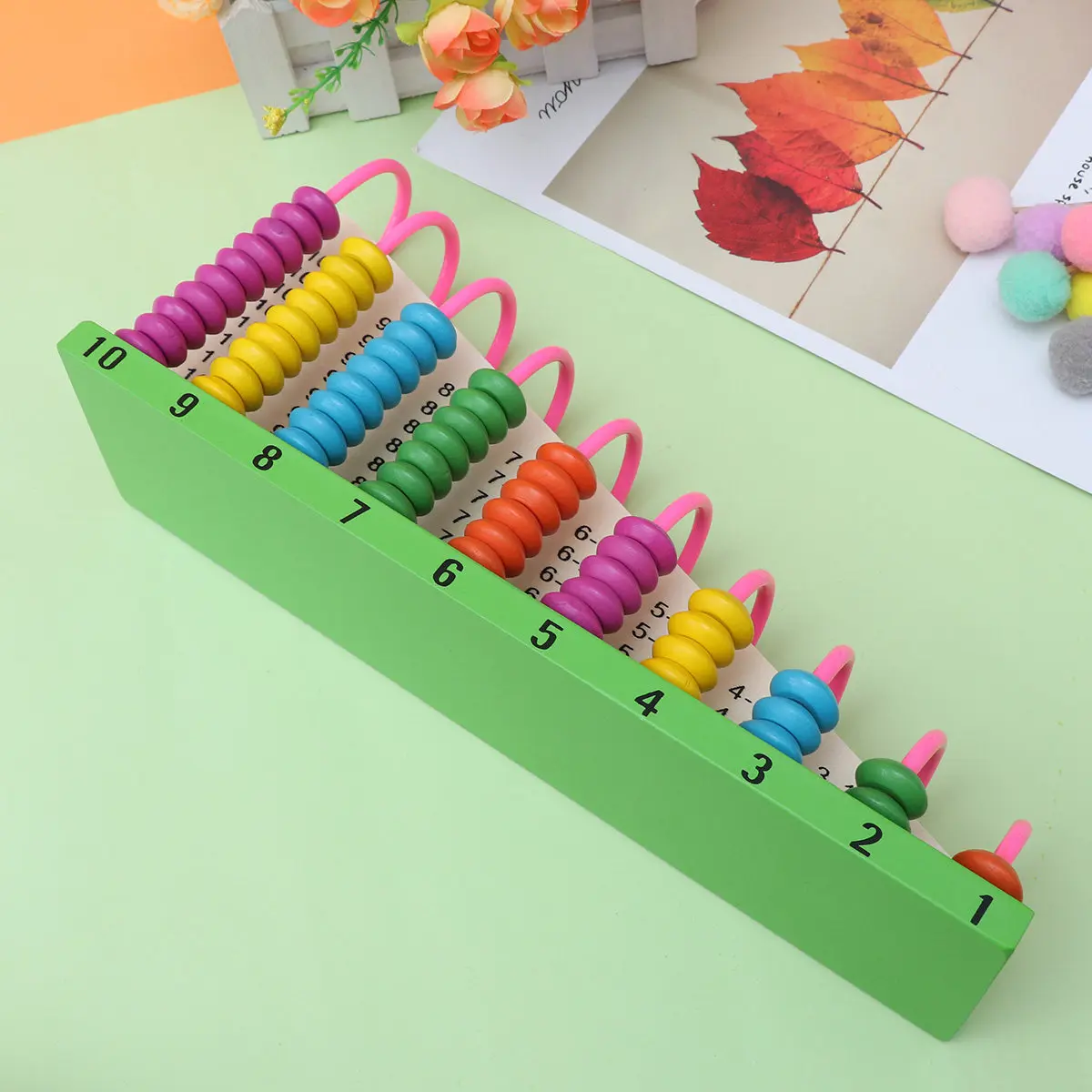 Creative Learning Abacus Educational Math Counting Beads for Children Early Education Color Pattern Recognition Hand Eye