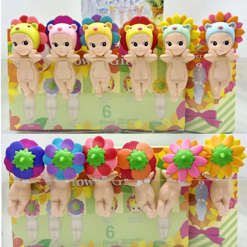 

Sonny Angel Flower Series Blind Box Anime Figures - Mini Cute Doll Ornaments Mystery Gift Toys including Rose & Sunflower Themes