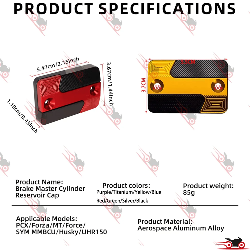 8 Colors For CB190R CB 190 R Front Brake Fluid Cylinder Reservoir Cover Cap Oil Tank Cap Accessories Motorcycle