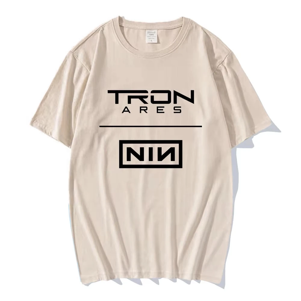 تسعة بوصة الأظافر تي شيرت روك باند ألبوم جديد الطباعة الرجال النساء تي شيرت القطن فضفاض عادية موضة تي شيرت الجرافيك طباعة تيز