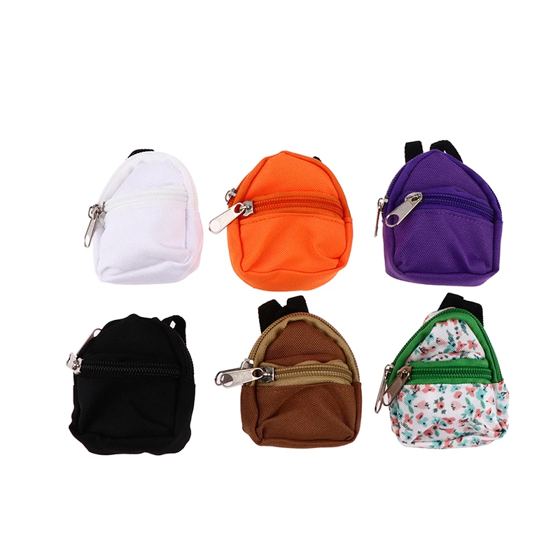 Cute Mini Backpack Miniature Doll Bag Toys For 1/6 BJD Doll Schoolbag Dollhouse Decor Rucksack Dolls Accessories Kids Gifts