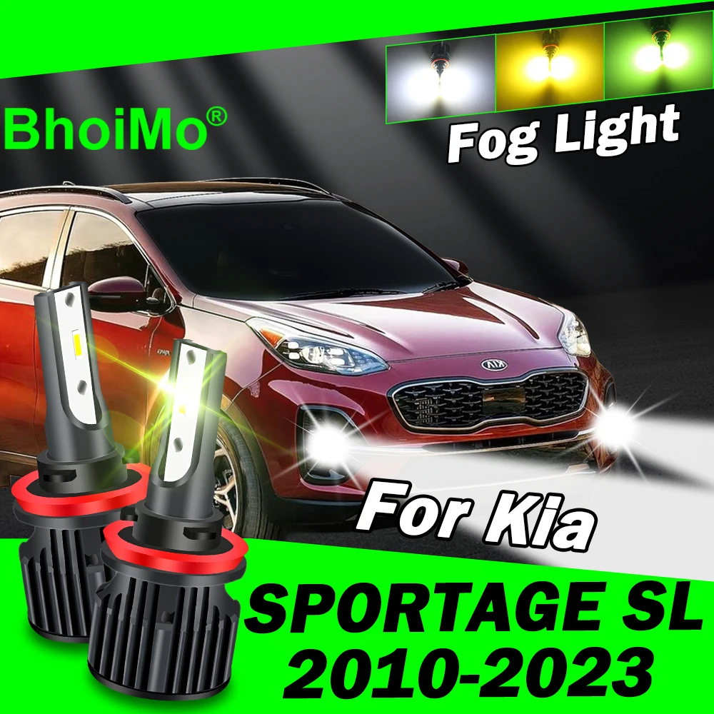 

BhoiMo For Kia Sportage SL 2010 - 2023 Front Fog Light Lamp Led Bulb 2011 2012 2013 2014 2015 2016 2017 2018 2019 2020 2021 2022