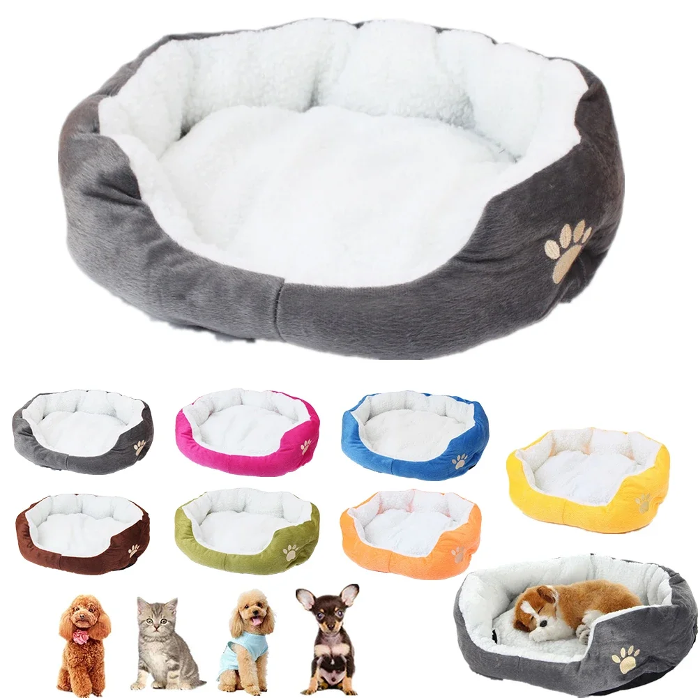 Washable New 2025 Super Soft Dog Bed Plush Cat Mat Christmas Small and Large Size Lambswool Kennel Pet Bed Mat Supplies