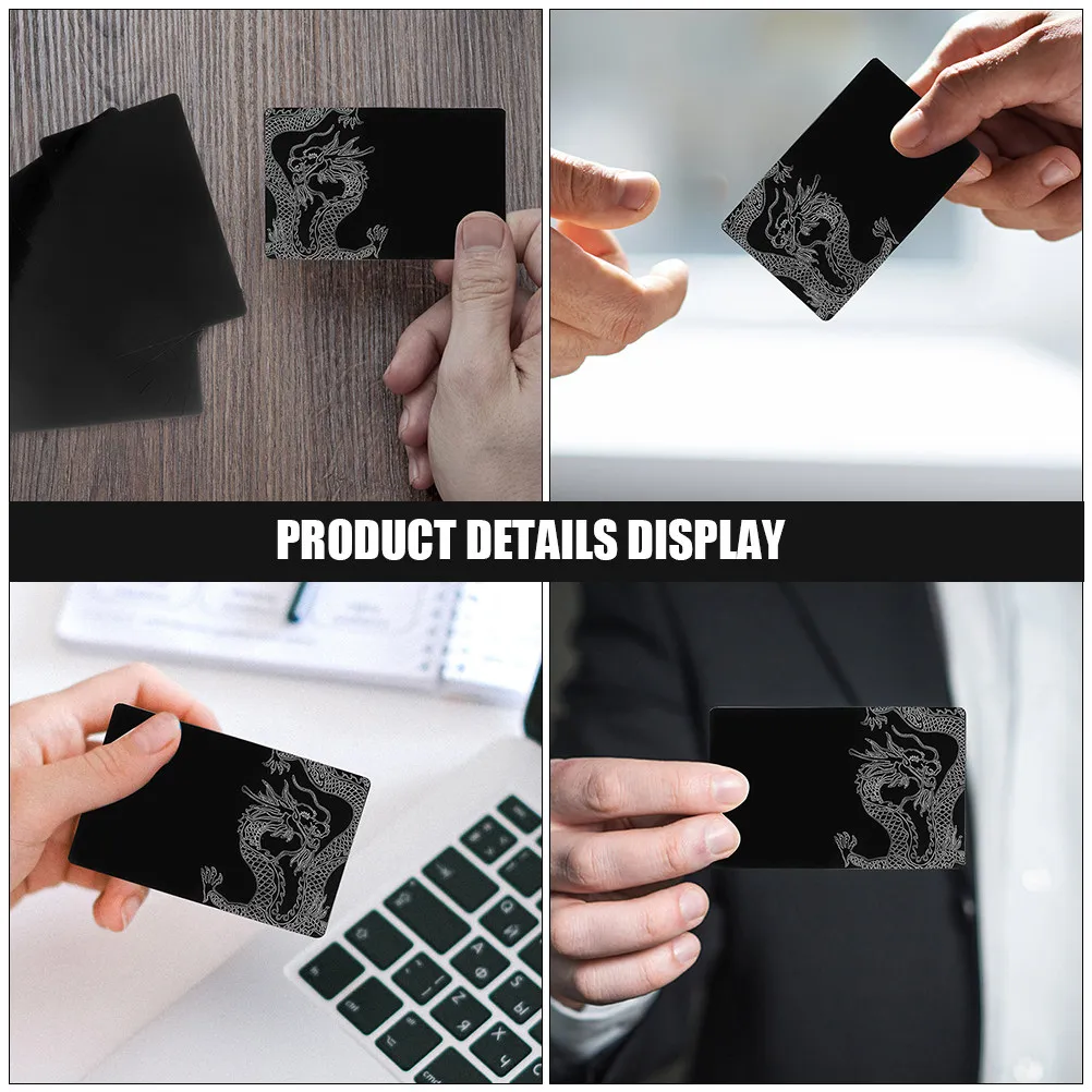 20Pcs Resistant Blank Aluminum For Office Business Card Designer Blanks Thick Rustproof Scratch Engraving