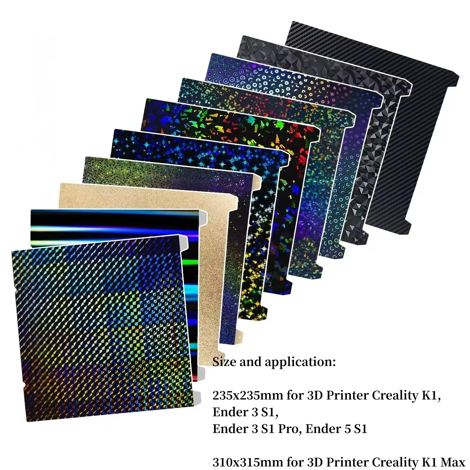 For Creality K1 Build PlatK1 Max Bed Creality k1C Build Plate PET PEO H1H PEI Sheet 235x235 310x315 mm Ender 3 S1/Pro Ender 5 S1