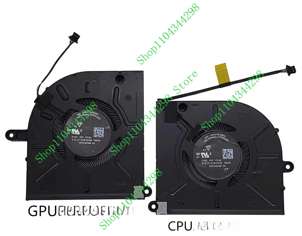 

DB Laptop CPU GPU Cooling Fan Cooler For Dell Alienware M16 R2 02GN4X 2GN4X EG75071S1-C420-S9A EG75071S1-C420-S9A