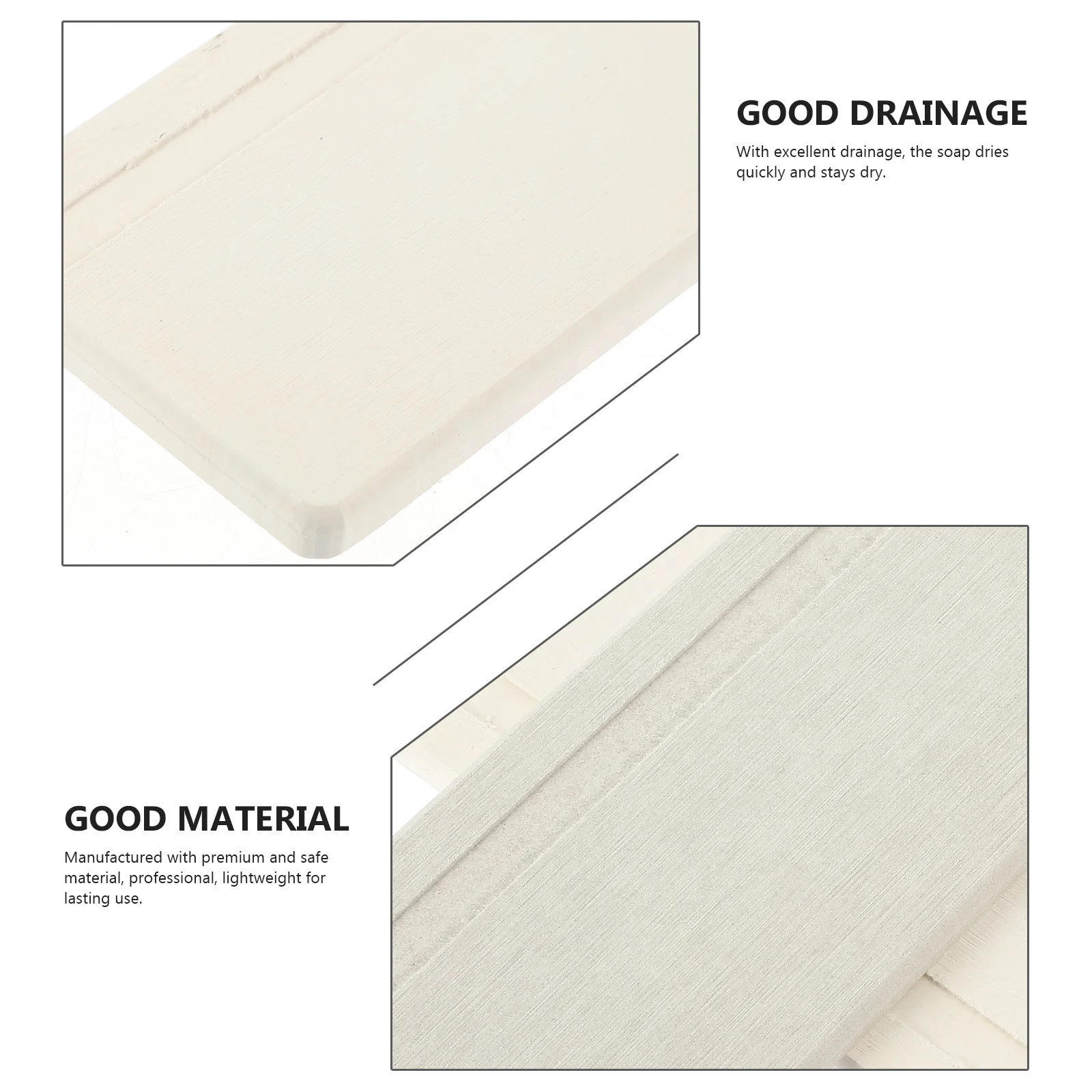 

2Pcs Diatomite Absorbent Soap Pads Rectangle Quick Dry Soap Holder Mats Non-Slip Bathroom Countertop Shower Cup Toothbrush