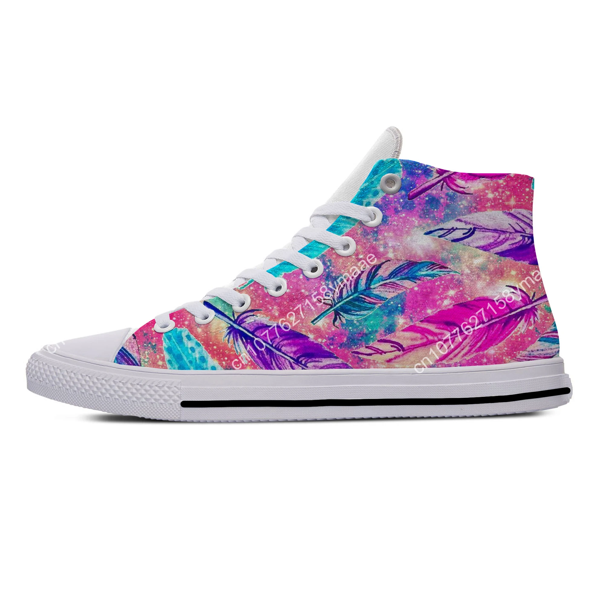 Hot Ethnic Feathers Aesthetic Hot Cute Funny Casual Cloth Shoes Summer High Top Men Women Sneakers Classic Board Shoes