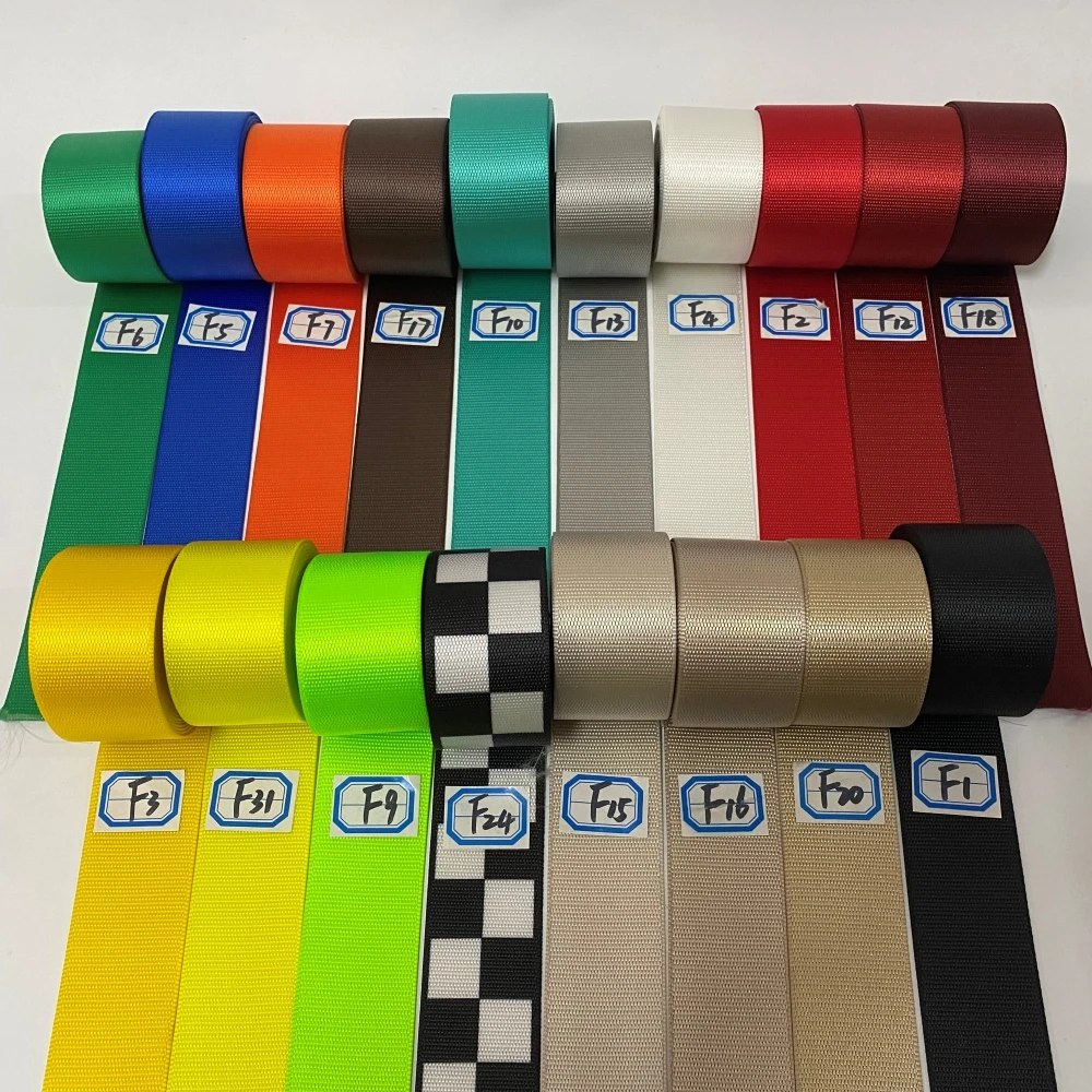 JOORMOM Multicolour Car Seat Belt 3.6 M/Roll EU Lock Edge Fishing line Car Modification High Strength Polyester Seat Webbing