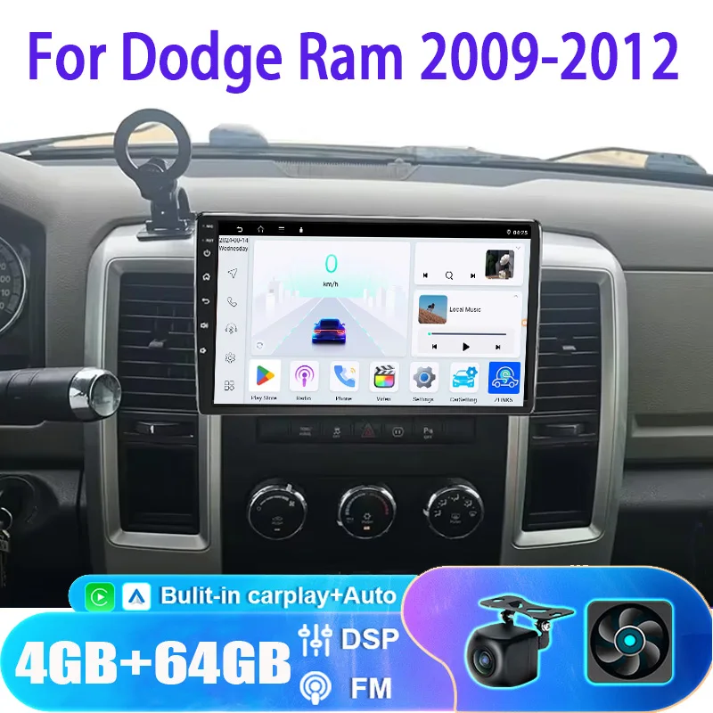 

10” For Dodge Ram 2009-2012 Car Multimedia wireless Carplay Android Auto GPS stereo Radio Video Palyer Head Unit