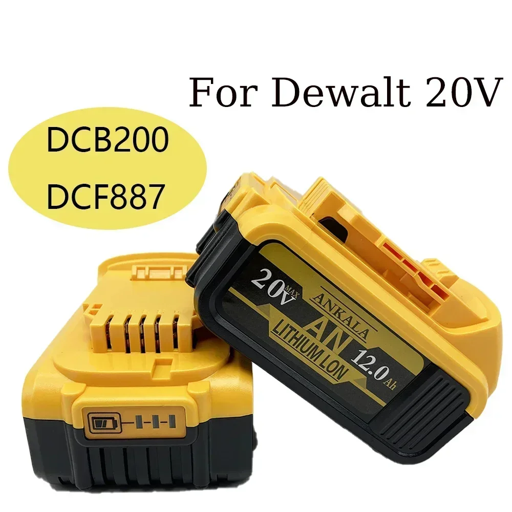 For 20V 12.0Ah Lithium Battery for dewei power Tools DCB206 DCB184 rechargeable electric tool set 20v 12000mah Battery