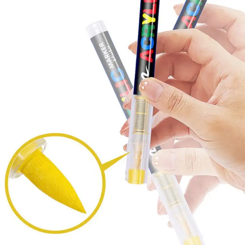 Acrylic Paint Soft Brush Markers Set, Soft Brush Tip Paint Pens And Paint Markers, Acrylic Paint Pens For Wood,Stone,Canvas