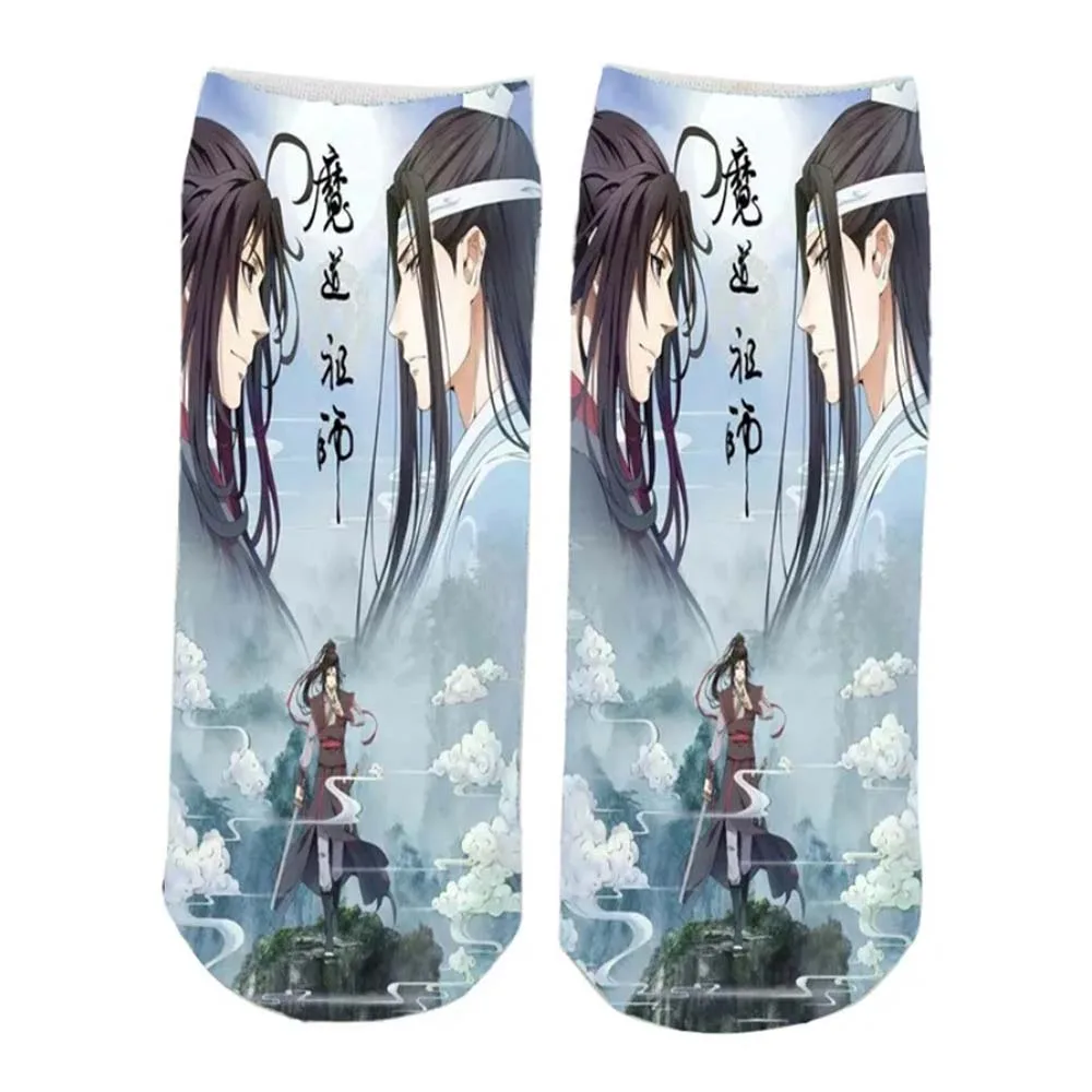 Mo Dao Zu Shi Cotton Socks Anime Cosplay Wei Wuxian Lan Wangji Casual Breathable Soft Low Tube Socks gift for chenqingling fans