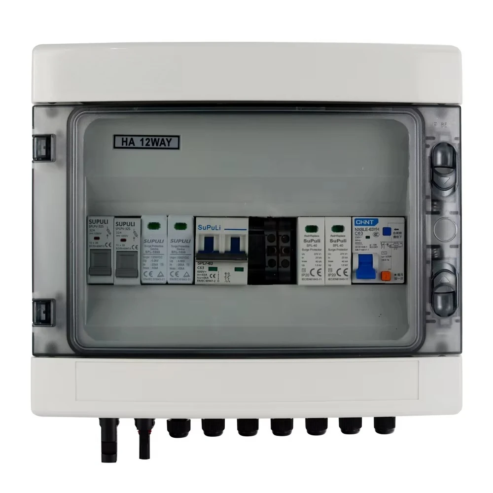 Водонепроницаемая коробка, 1-струнная объединительная коробка, солнечная фотоэлектрическая матрица, постоянный ток + переменный ток, 1 вход, 1 выход для солнечной панели