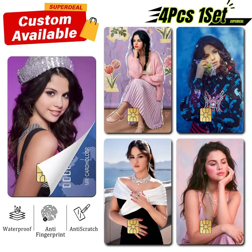 S-Selena Selegend G-Gomez Selly  Card Stickers for Bank Access Protective Waterproof Film Cover Sticker Gift
