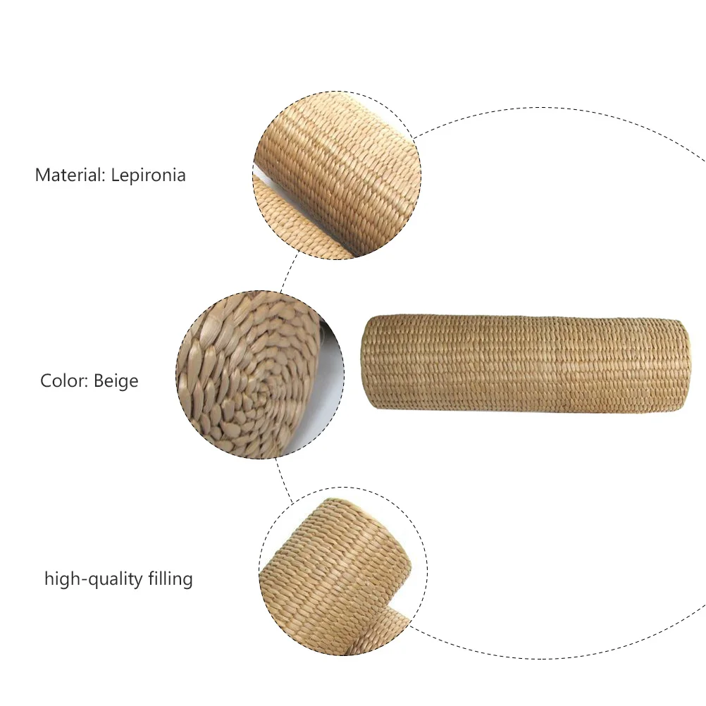 

1Pcs Cervical Neck Pillow Natural Straw Braid Cylinder Shape Support Sleeping Pillow Healthy Neck Spine Lumbar Cushion