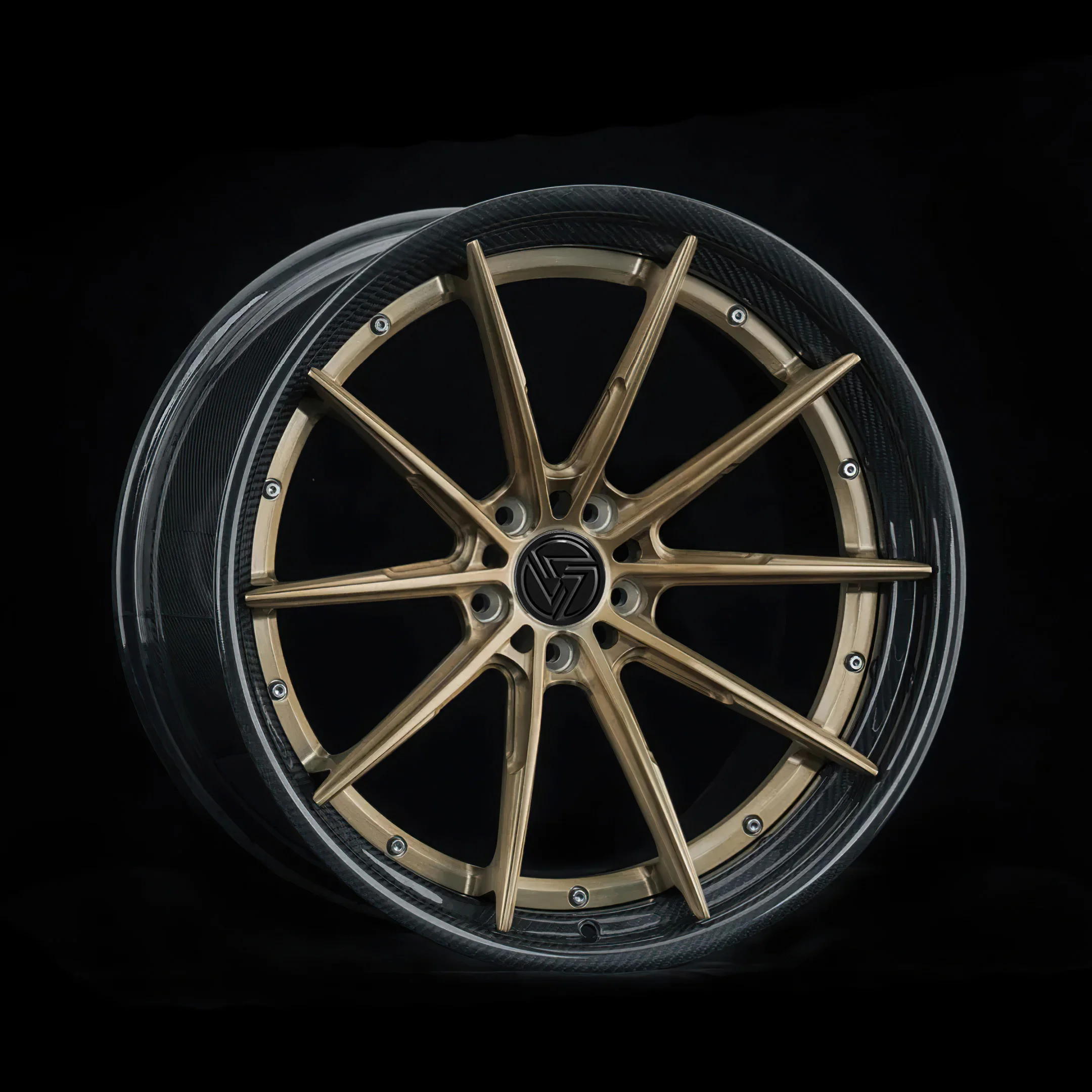Custom Carbon Fiber Deep Dish Concave 5x112 5x120 5x114.3 18 19 20 21 22 Inch 2-Piece Forged Wheels for