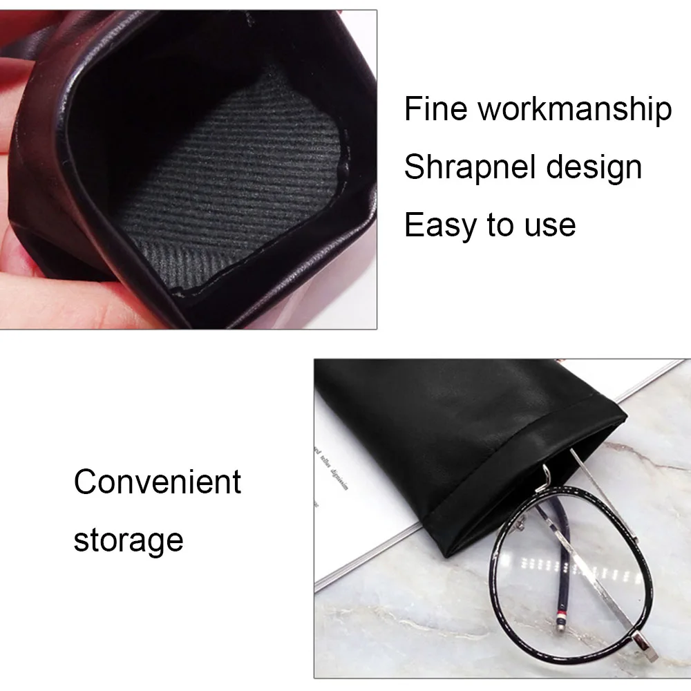 Glasses Bag Fashionable Portable Storage Case Pu Leather Glasses Bag Pu Leather Automatic Closing Sunglasses Bag For Glasses