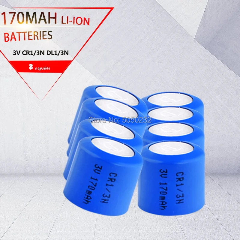 8PCS 3V 170mAh Lithium Li-Po Li-polymer Cells CR1/3N Button high-discharge high current Battery CR11108 DL1/3N 2L76 CR1 CR111