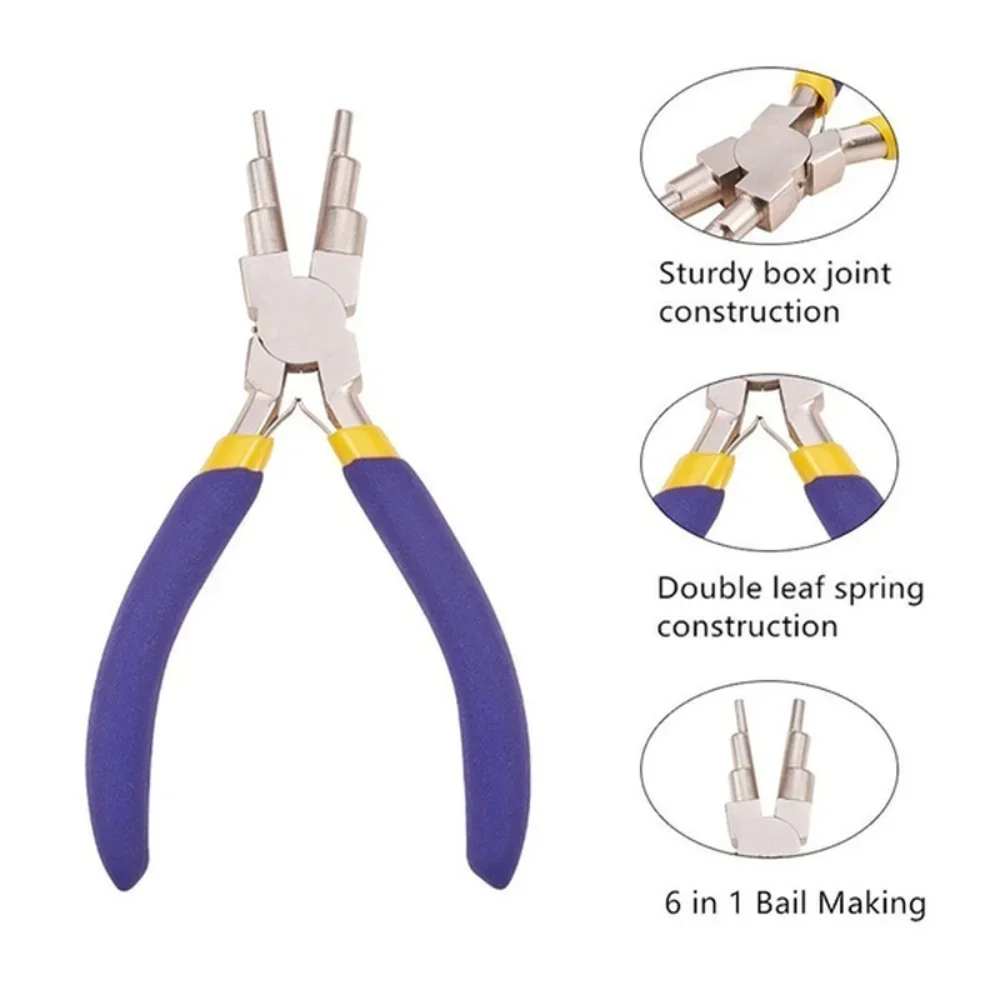 1PC 6-in-1 DIY Jewelry Making Tool Set - Pliers Tweezers Needle Spoon With Silicone Resin Mold For Crafting