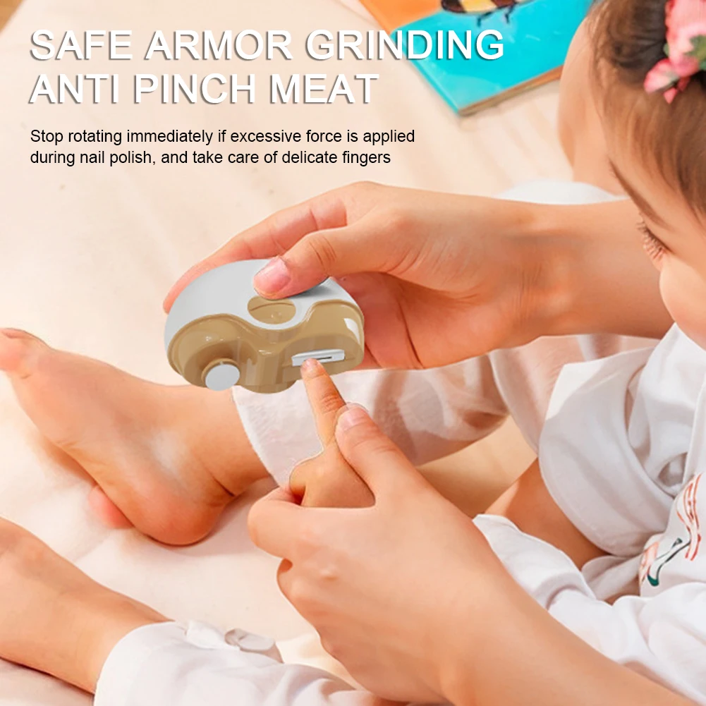 Cortauñas automático de pulido eléctrico 2 en 1, recortador de uñas de seguridad recargable por USB para viajes en casa