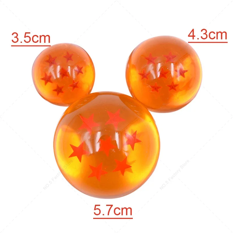 3.5-7.6cm Dragon Ball Z Crystal Ball Anime Figure 1-7 Star Shenron Wish Balls Cosplay Props Collectible Desktop Decoration Toys