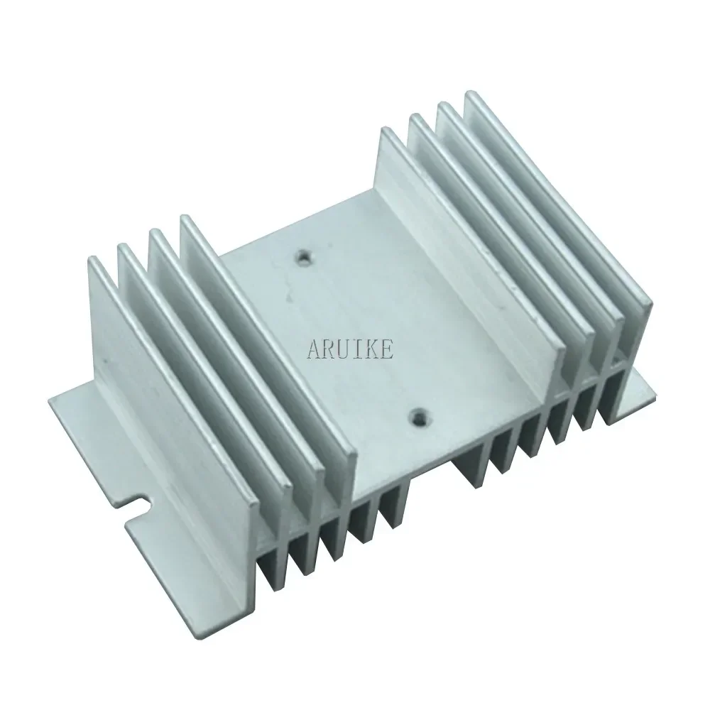 1pc Single W shape Aluminum Phase Solid State Relay SSR Heat Sink Small Type  Dissipation 10A to 100A radiator 70*125*50