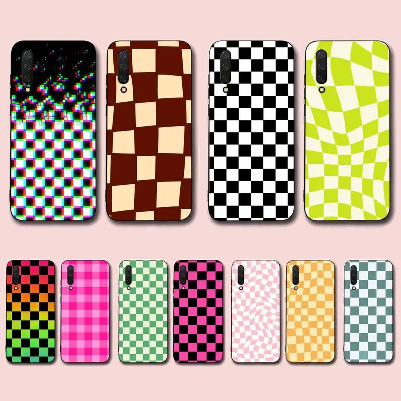 

Checker Phone Case For Xiaomi Mi 5X 8 9 10 11 12 lite pro 10T PocoX3pro PocoM3 Note 10 pro lite